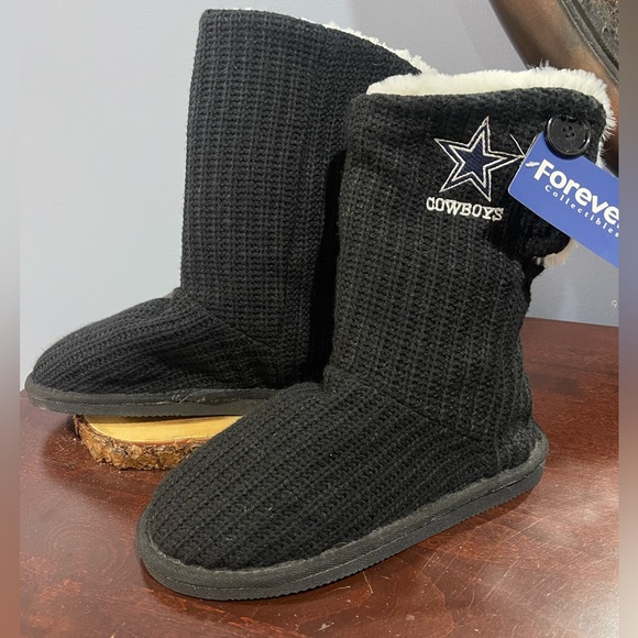 Dallas Cowboy NFL Sweater Boots Size M (7-8) NWT - Picture 3 of 14